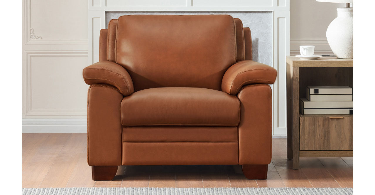 Magnum Leather Chair Set, Nutmeg